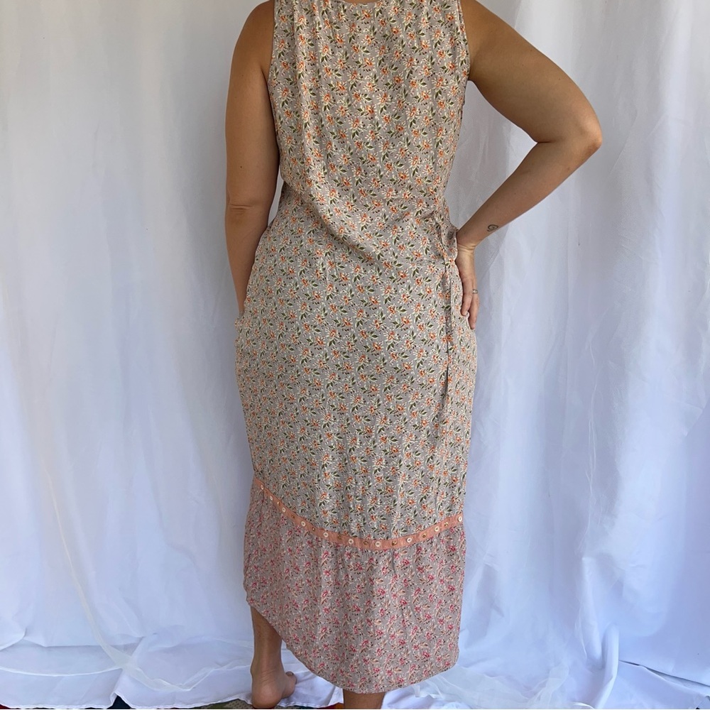 April Cornell taupe thyme dress floral medium NWT - Picture 15 of 16